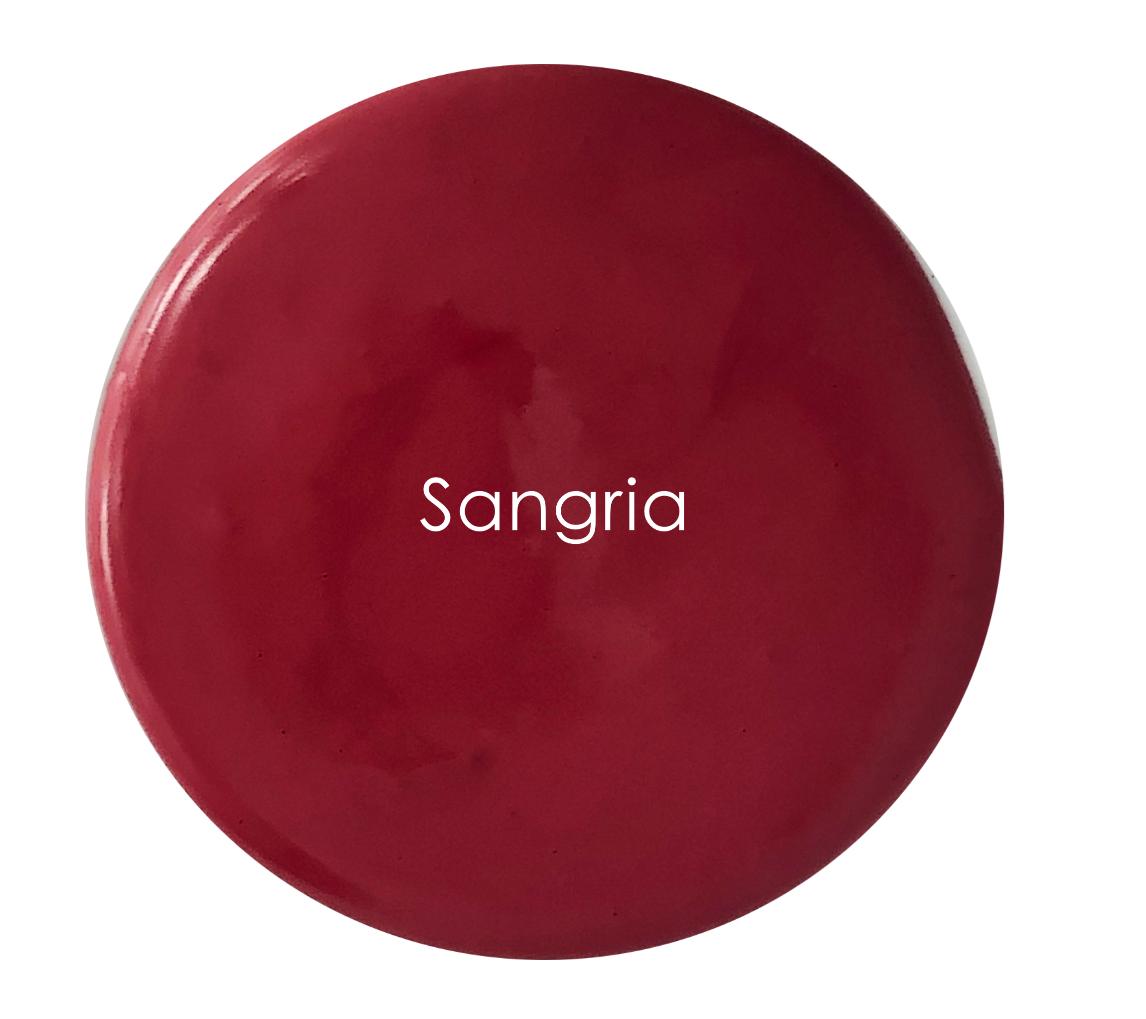 Sangria chalk paint swatch – rich earthy crimson red