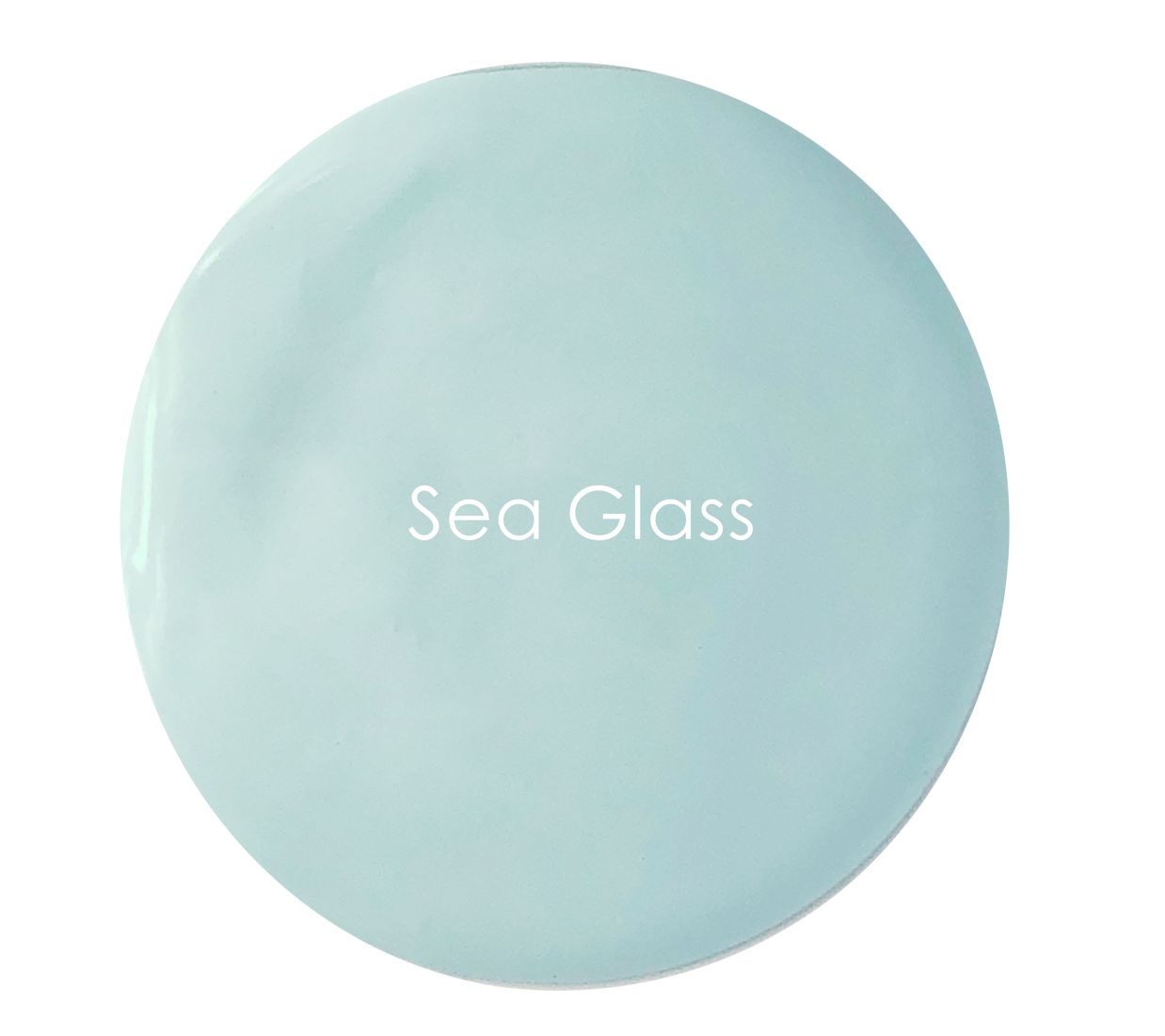 Seaglass chalk paint swatch – pale luminous blue