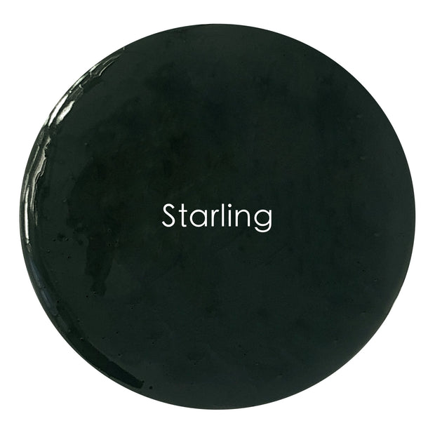 Dark blackened green matte wall paint – Starling colour