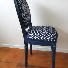 Not For Sale - Stevie: custom blue antique style round back chair