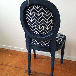 Not For Sale - Stevie: custom blue antique style round back chair
