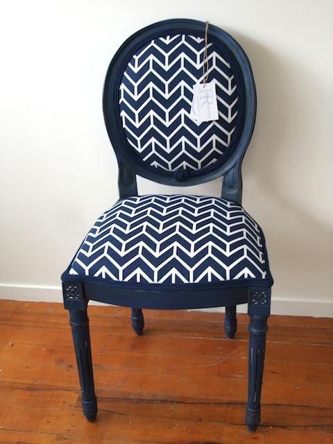 Not For Sale - Stevie: custom blue antique style round back chair