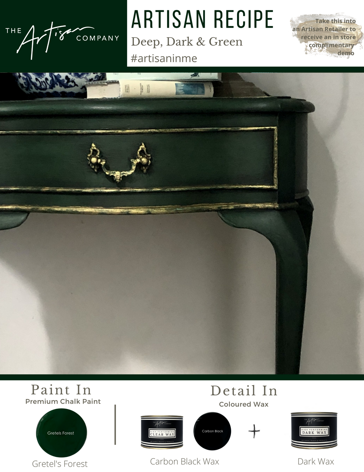 Deep, Dark & Green (video on Carbon Black Waxing)