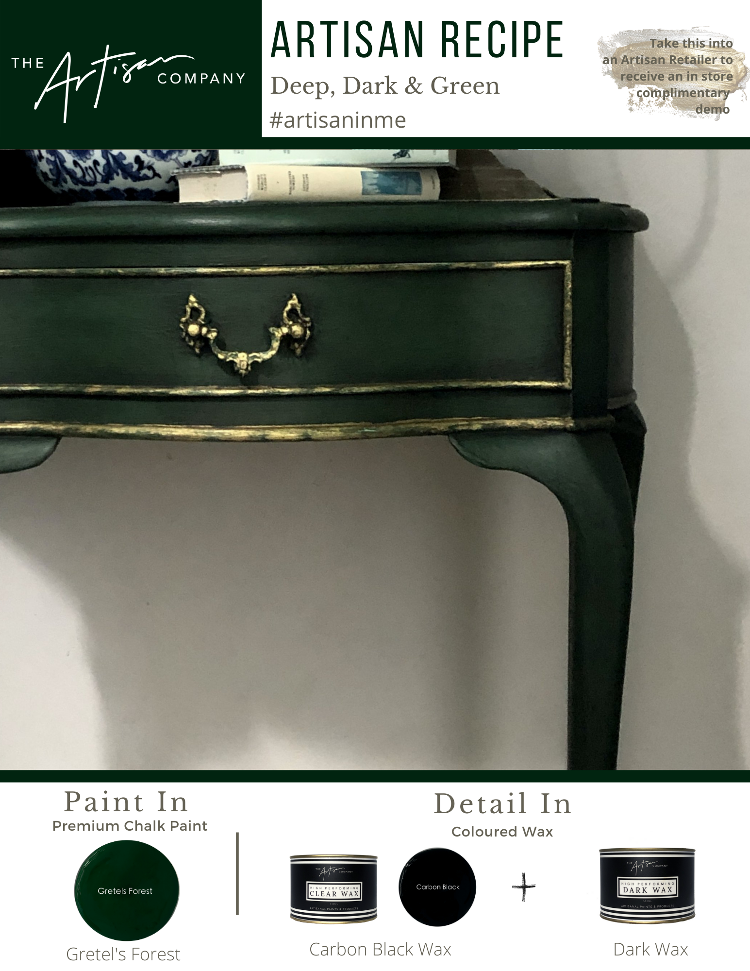 Deep, Dark & Green (video on Carbon Black Waxing)