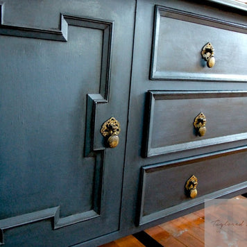 Not For Sale - Tamsyn: Antique Oak sideboard in deep royal blue