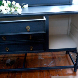 Not For Sale - Tamsyn: Antique Oak sideboard in deep royal blue