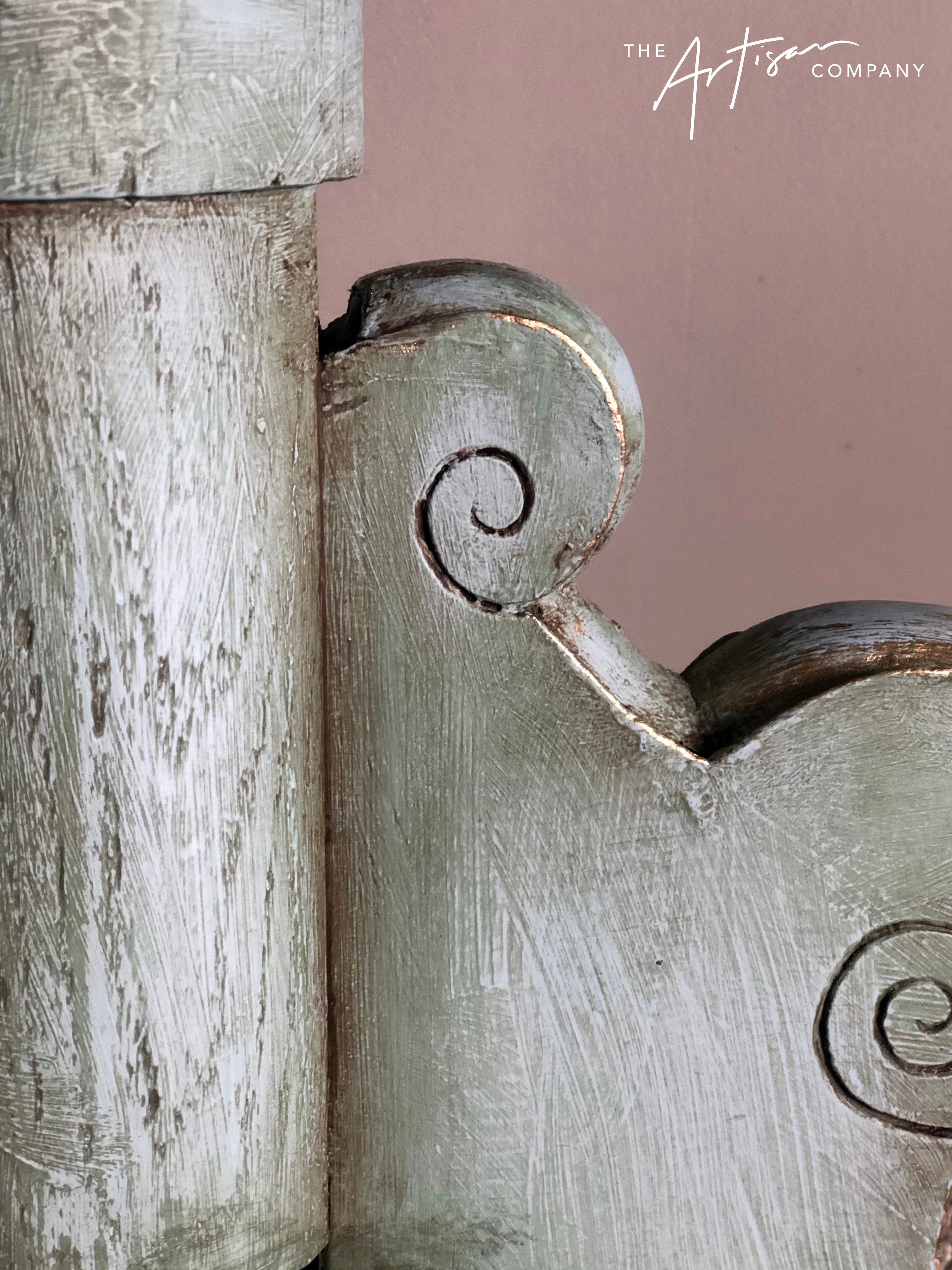 Not For Sale - Battered round entrance table brought to life in Artisan Toulouse & coloured waxes