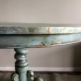 Not For Sale - Battered round entrance table brought to life in Artisan Toulouse & coloured waxes