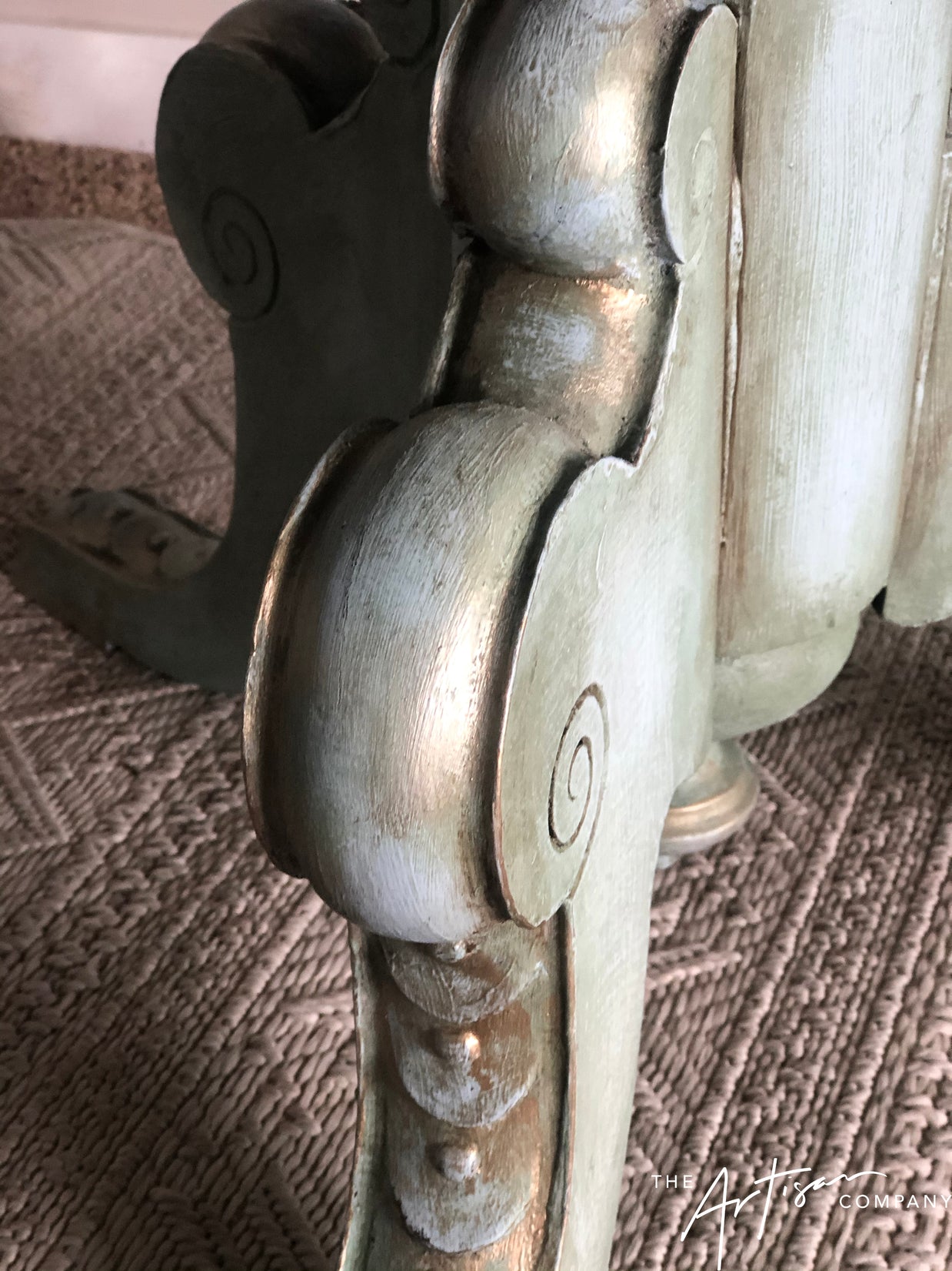 Not For Sale - Battered round entrance table brought to life in Artisan Toulouse & coloured waxes