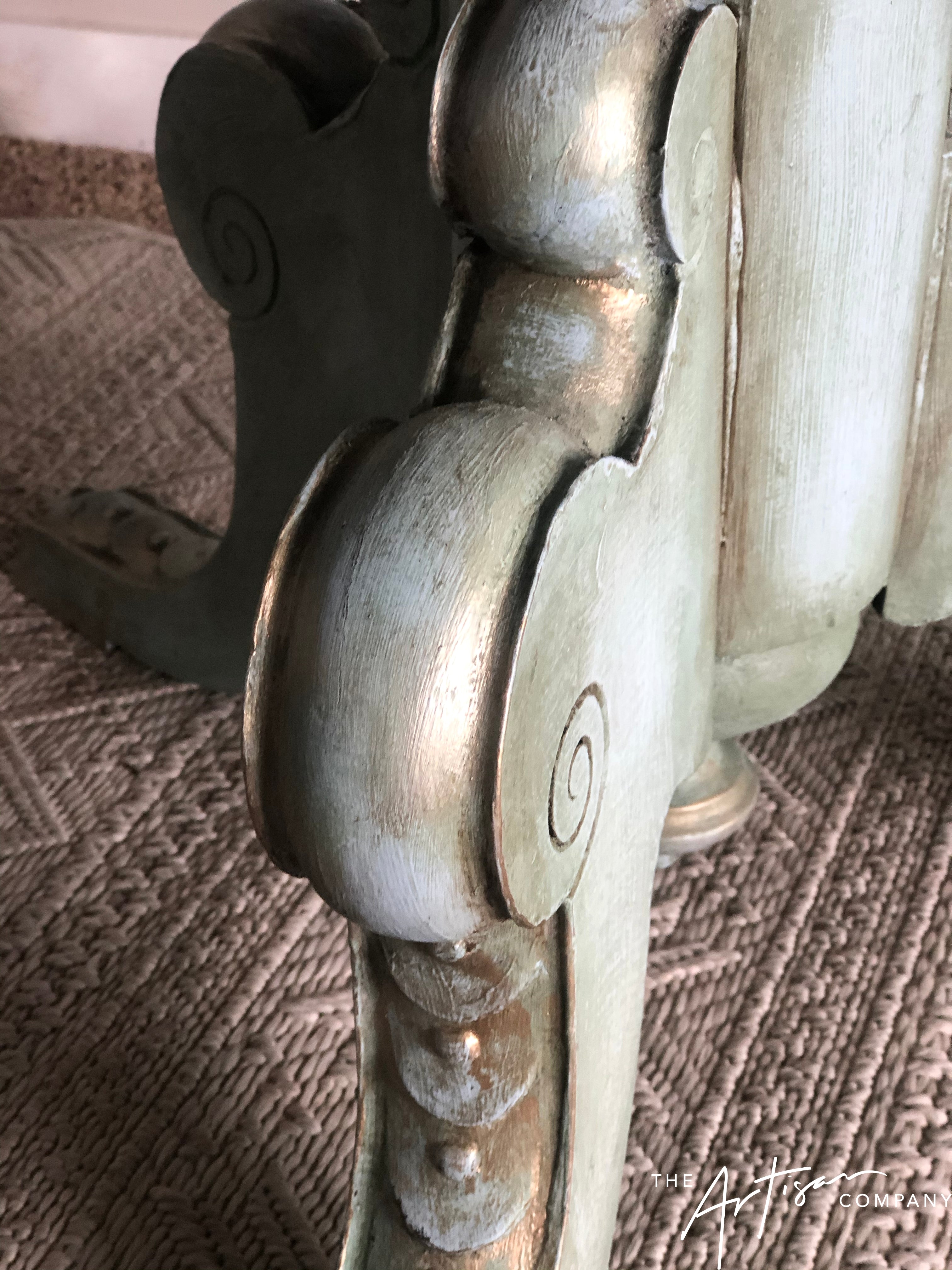 Not For Sale - Battered round entrance table brought to life in Artisan Toulouse & coloured waxes