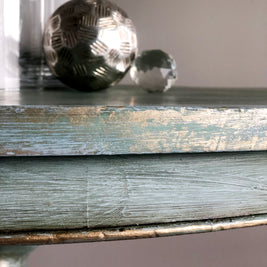 Not For Sale - Battered round entrance table brought to life in Artisan Toulouse & coloured waxes
