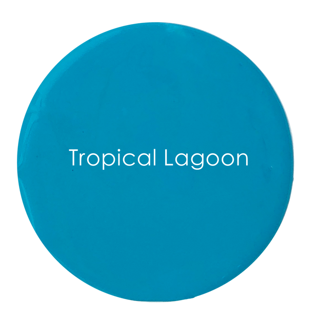 Tropical Lagoon paint tin – rich teal blue Velvet Luxe