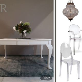 Not For Sale - Commissioned Dining Table in Vintro No Seal White