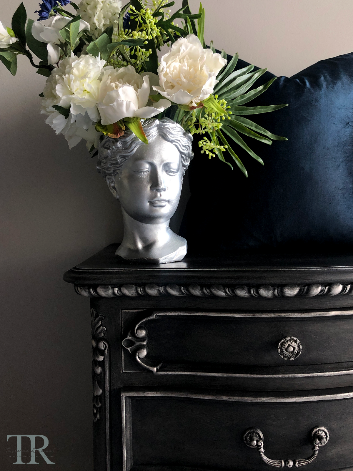 Not For Sale - Commissioned bedsides in Cloudburst Chalk Paint