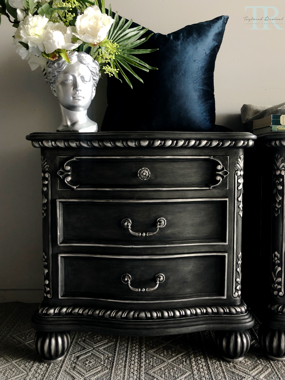 Not For Sale - Commissioned bedsides in Cloudburst Chalk Paint