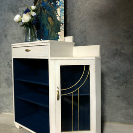 Commissioned Oak Cabinet in Wild Tusk and Royal Navy