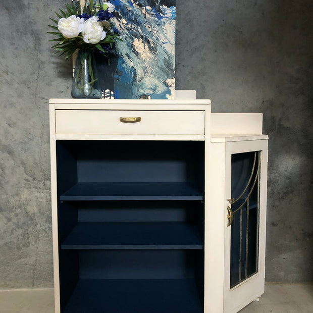 Commissioned Oak Cabinet in Wild Tusk and Royal Navy
