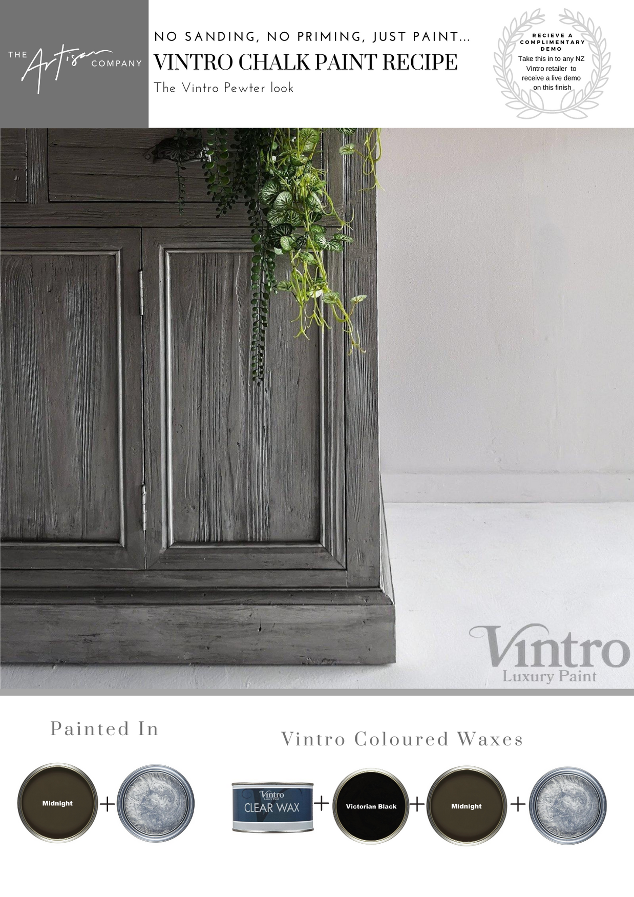 Create a feature with a Pewter Finish