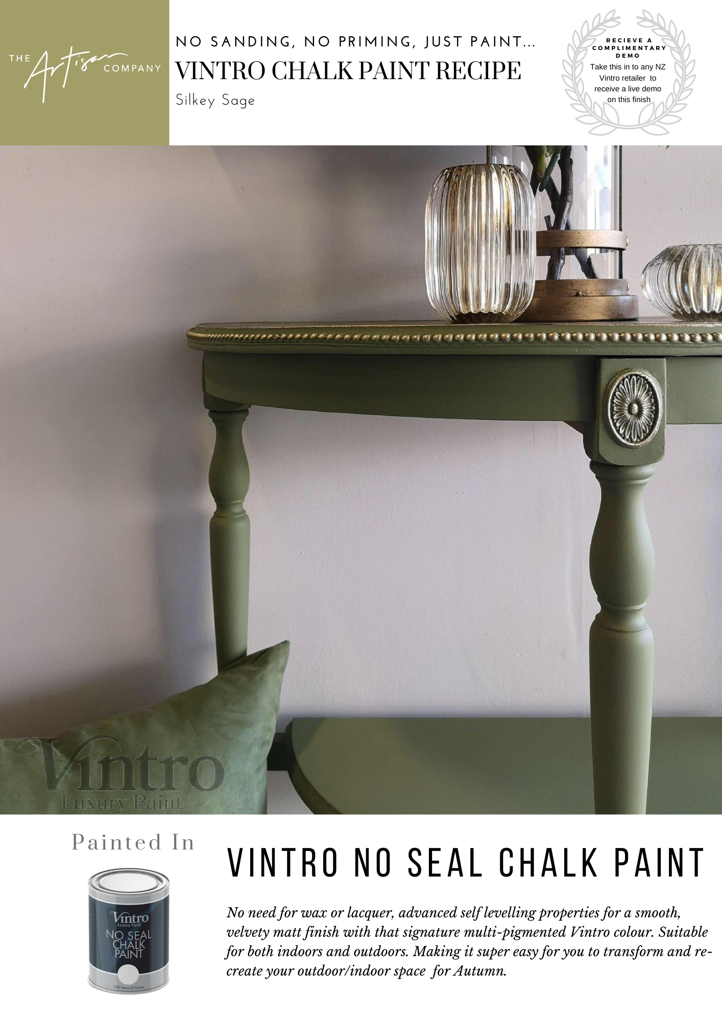 Silky smooth Sage with Vintro No Seal