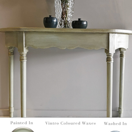 Softly aged shimmery green