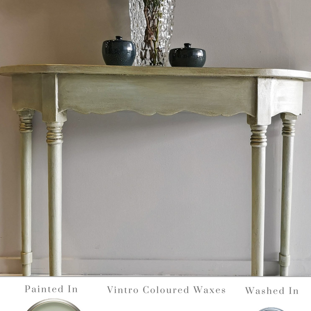 Softly aged shimmery green
