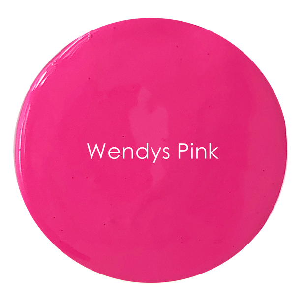 Bright hot pink matte wall paint – Wendy’s Pink detail