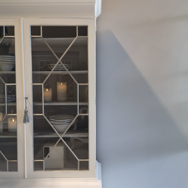 Not For Sale - Commissioned Crisp White cabinet in Vintro Crystal No Seal