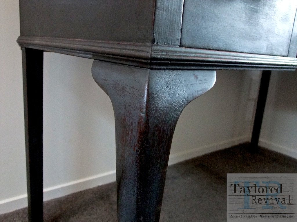 Not For Sale - Abigail: Queen Anne Style desk in custom vintage grey