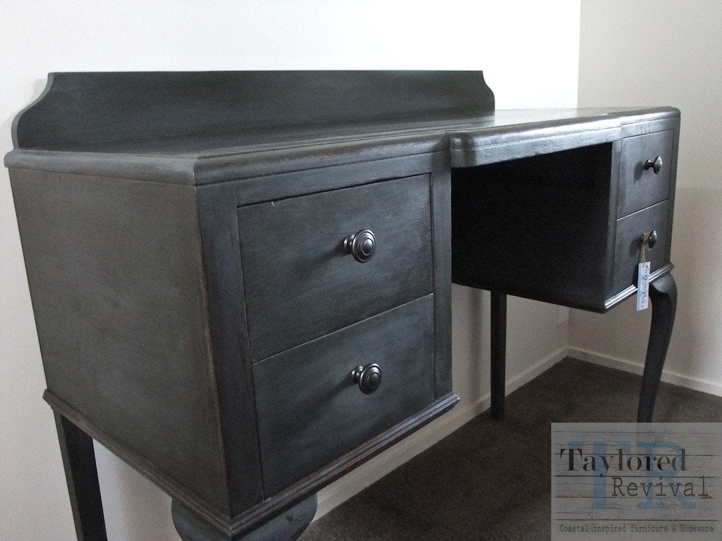Not For Sale - Abigail: Queen Anne Style desk in custom vintage grey