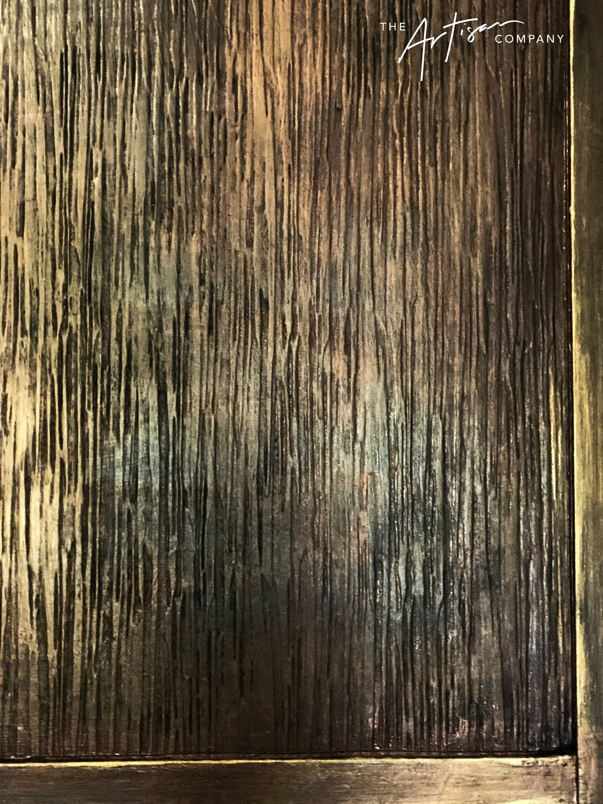 Not For Sale - Rustic Metallic finish done over glass doors