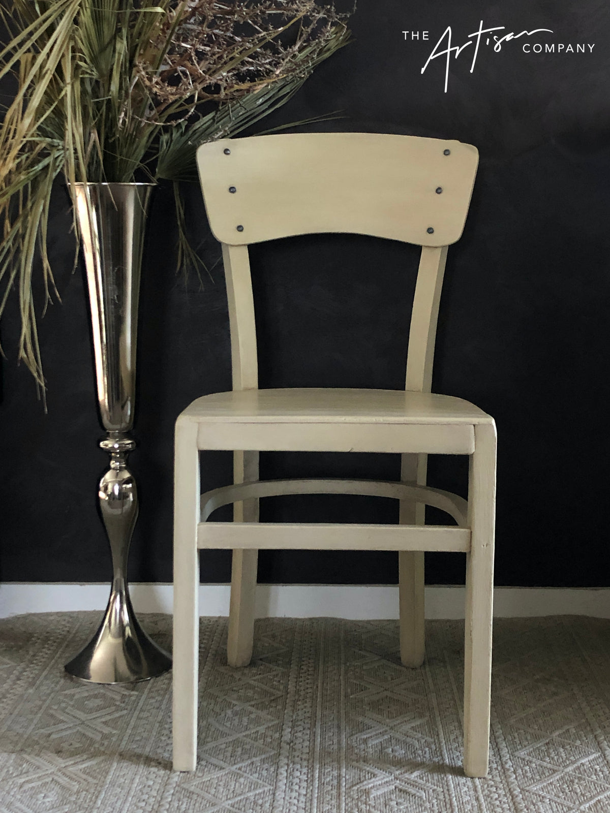 Not For Sale - Commission Chair in Artisan Burmese & coloured waxes; Black Truffle Stone Effects on the wall