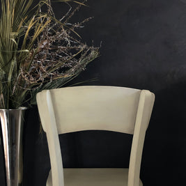 Not For Sale - Commission Chair in Artisan Burmese & coloured waxes; Black Truffle Stone Effects on the wall