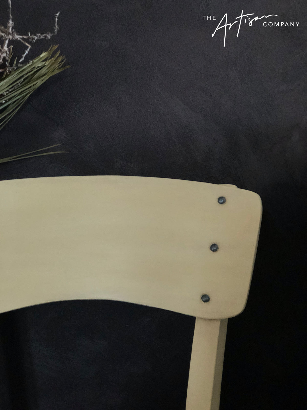 Not For Sale - Commission Chair in Artisan Burmese & coloured waxes; Black Truffle Stone Effects on the wall