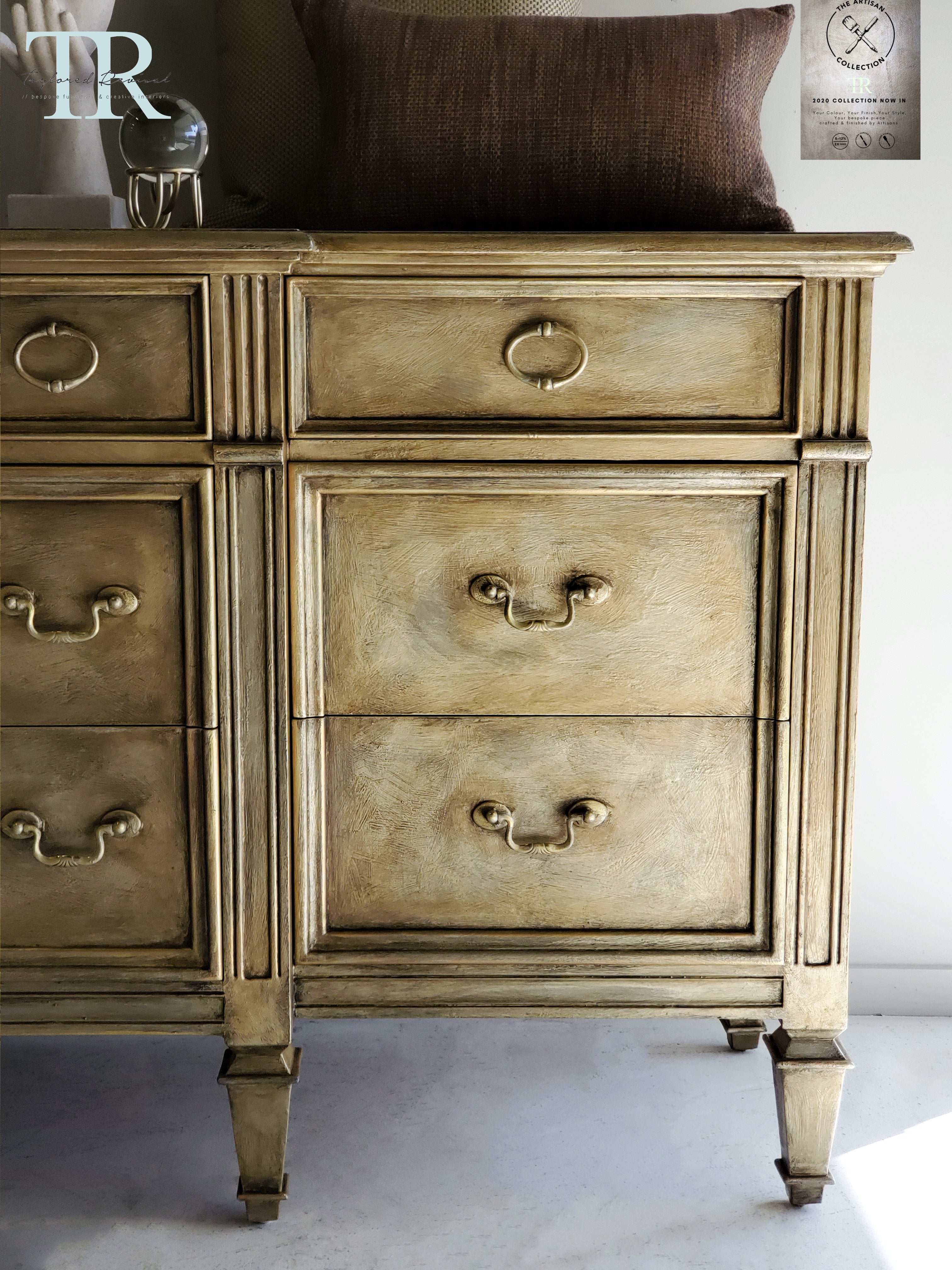 Not For Sale - Commissioned Metallic Gold Sideboard