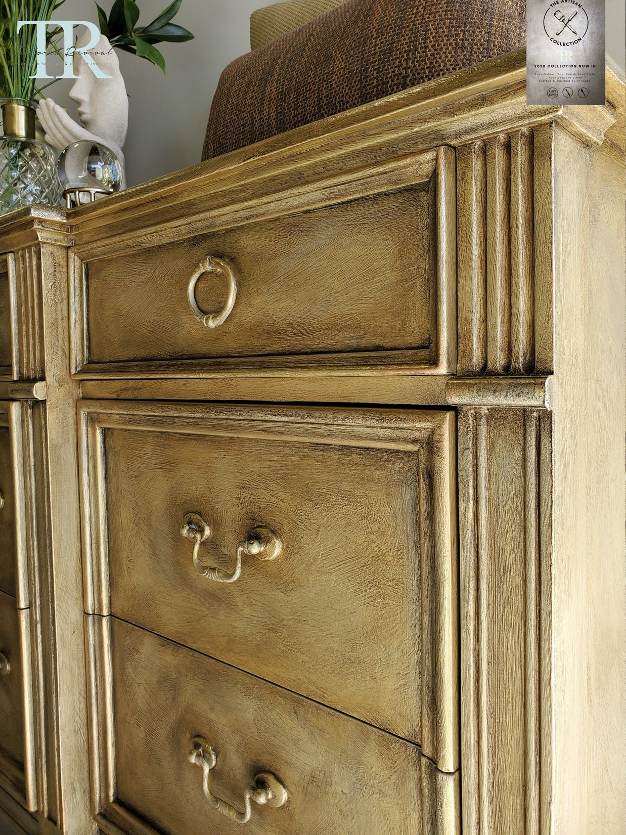 Not For Sale - Commissioned Metallic Gold Sideboard