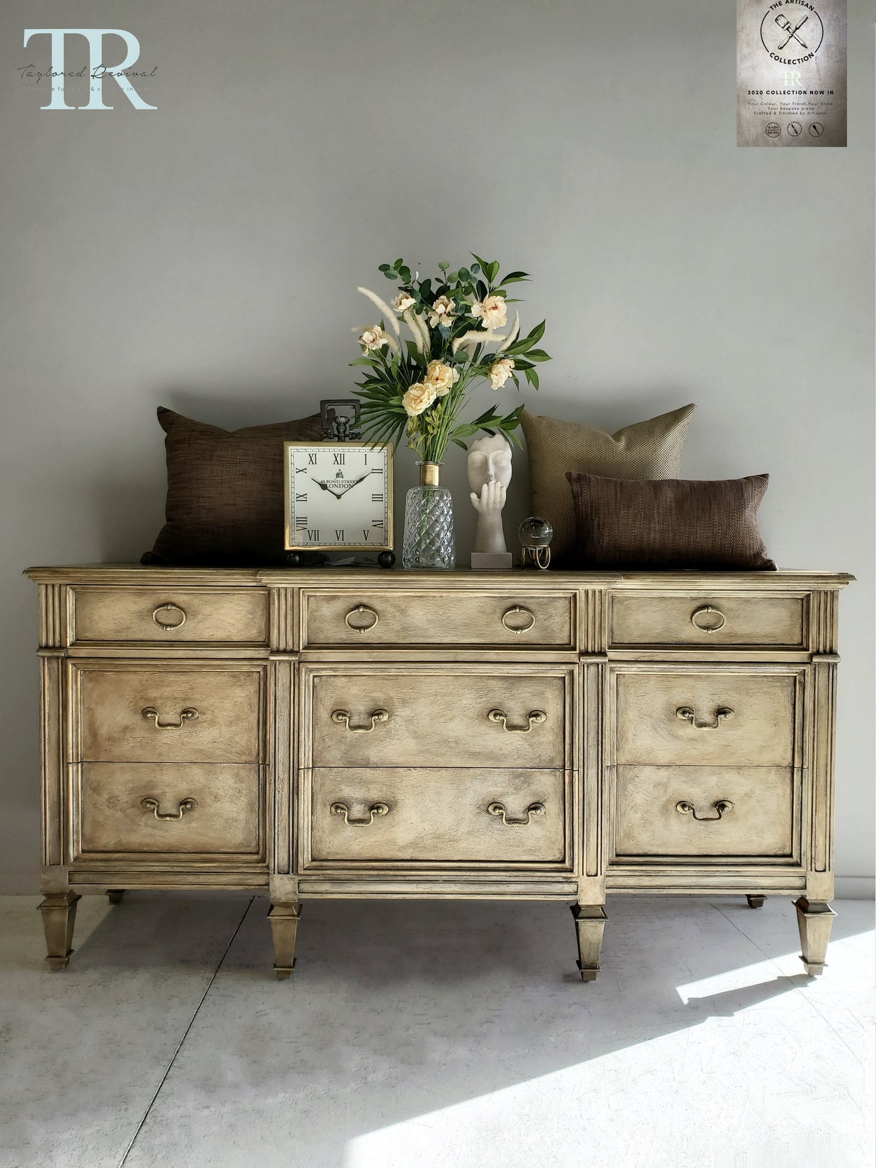 Not For Sale - Commissioned Metallic Gold Sideboard