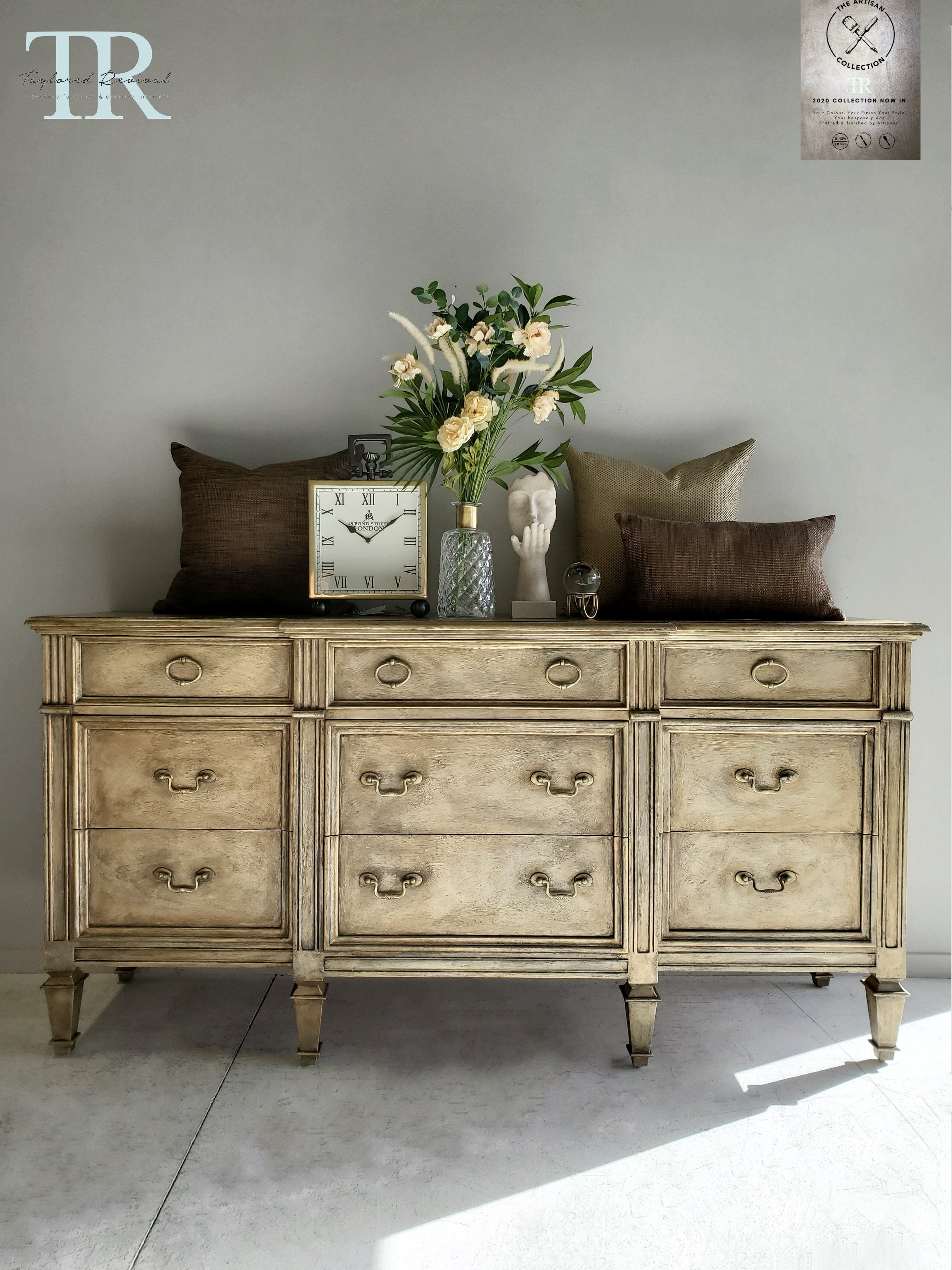 Not For Sale - Commissioned Metallic Gold Sideboard