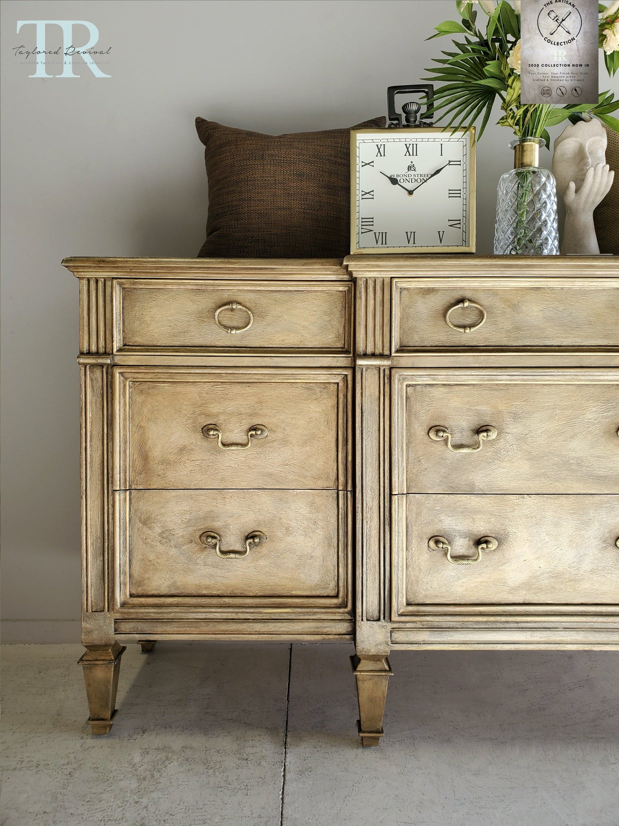 Not For Sale - Commissioned Metallic Gold Sideboard
