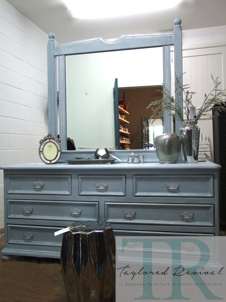 Not For Sale - Commissioned Bedroom suite in French Linen Louis Blue blend