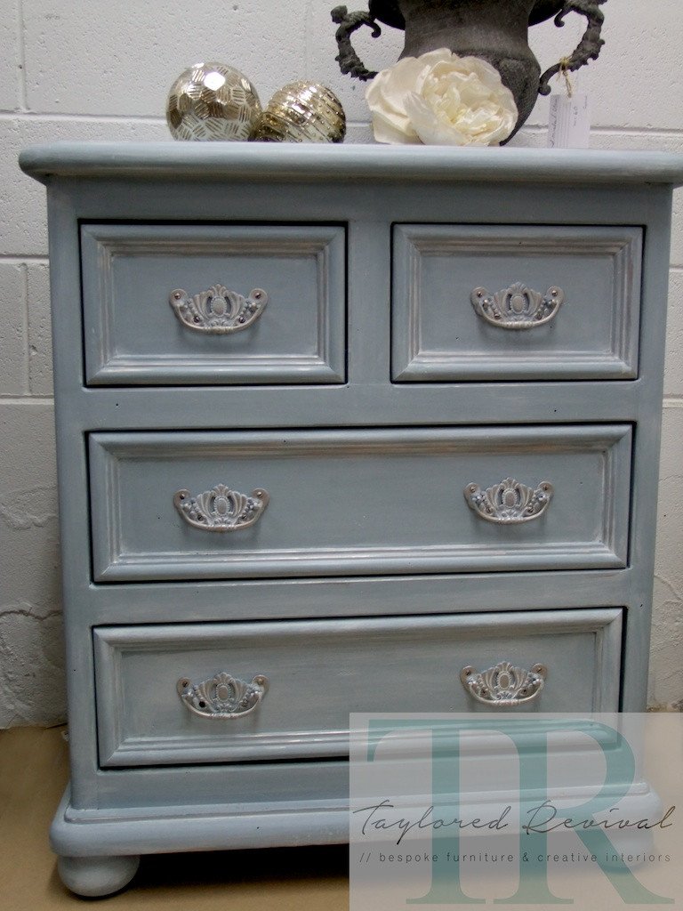 Not For Sale - Commissioned Bedroom suite in French Linen Louis Blue blend