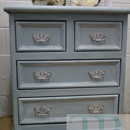 Not For Sale - Commissioned Bedroom suite in French Linen Louis Blue blend