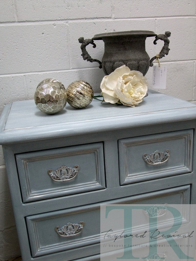 Not For Sale - Commissioned Bedroom suite in French Linen Louis Blue blend