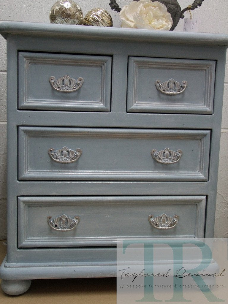 Not For Sale - Commissioned Bedroom suite in French Linen Louis Blue blend