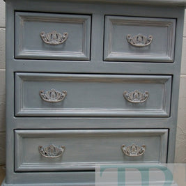 Not For Sale - Commissioned Bedroom suite in French Linen Louis Blue blend