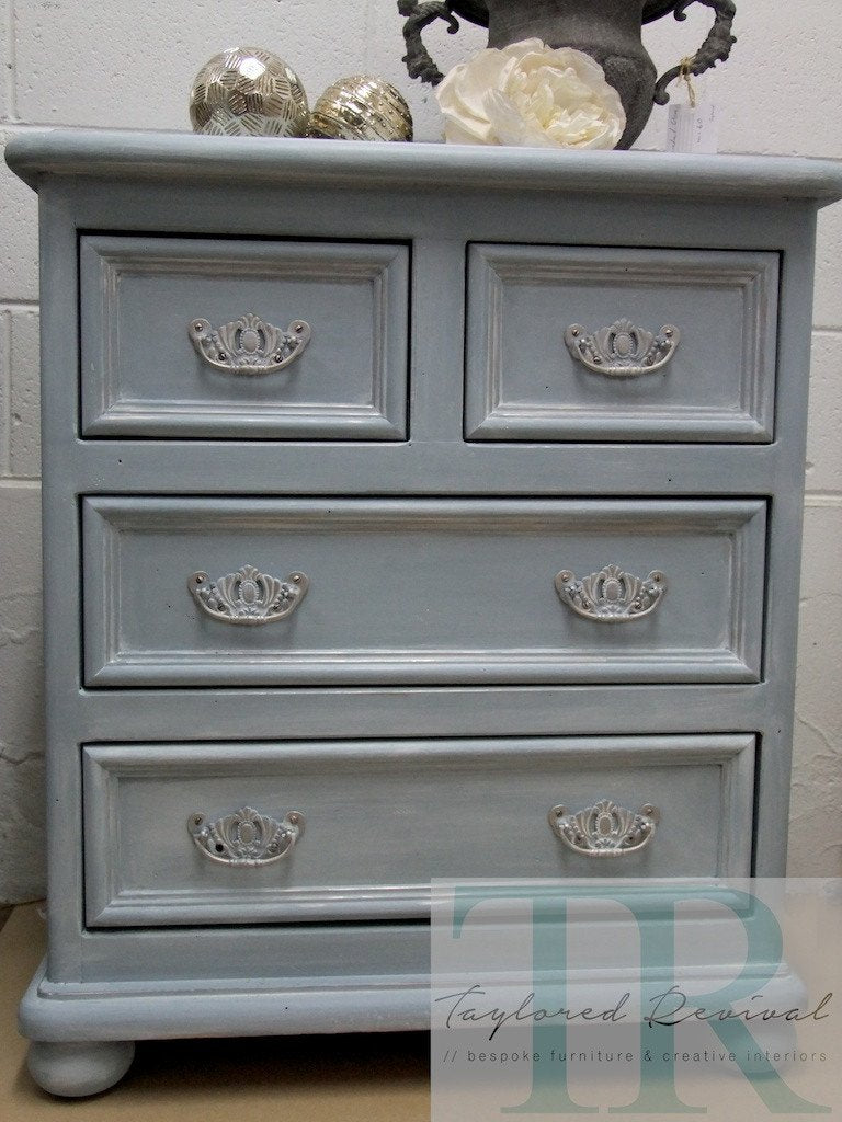 Not For Sale - Commissioned Bedroom suite in French Linen Louis Blue blend