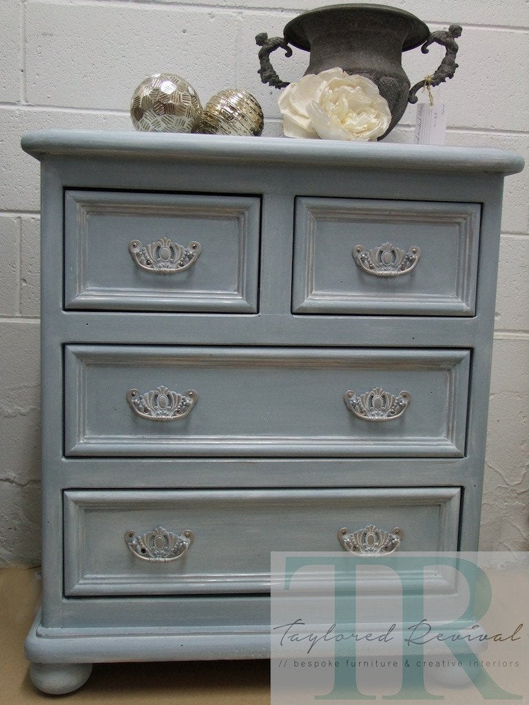 Not For Sale - Commissioned Bedroom suite in French Linen Louis Blue blend