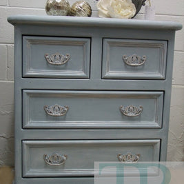 Not For Sale - Commissioned Bedroom suite in French Linen Louis Blue blend