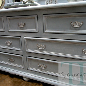 Not For Sale - Commissioned Bedroom suite in French Linen Louis Blue blend