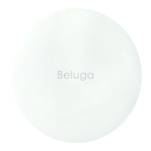 Beluga Velvet Luxe swatch – white with grey undertones