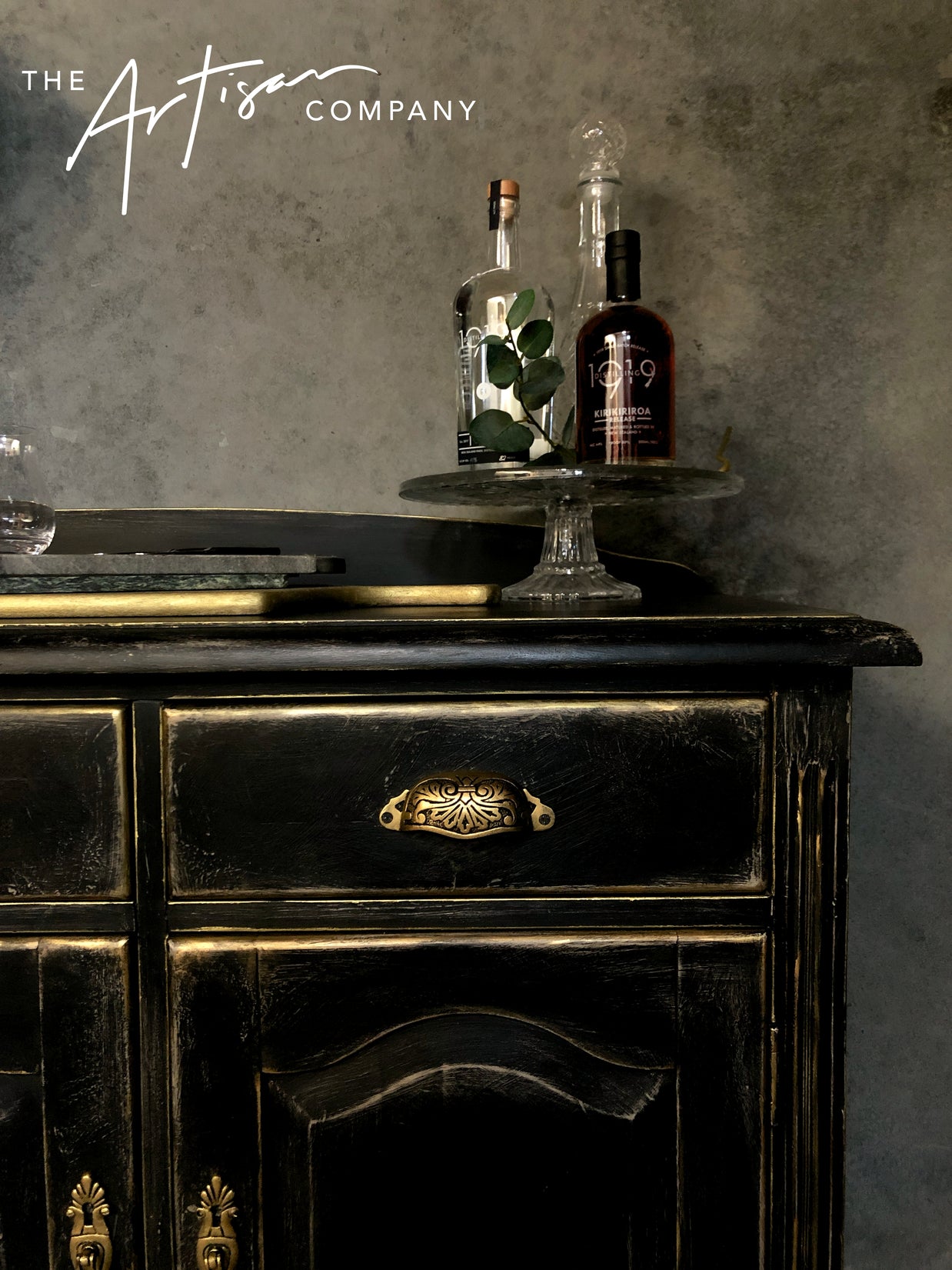 Commissioned Sideboard in Carbon Black and Potters Clay Premium Chalk Paint